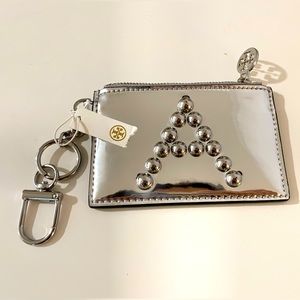 Tory Burch silver cardholder NEW